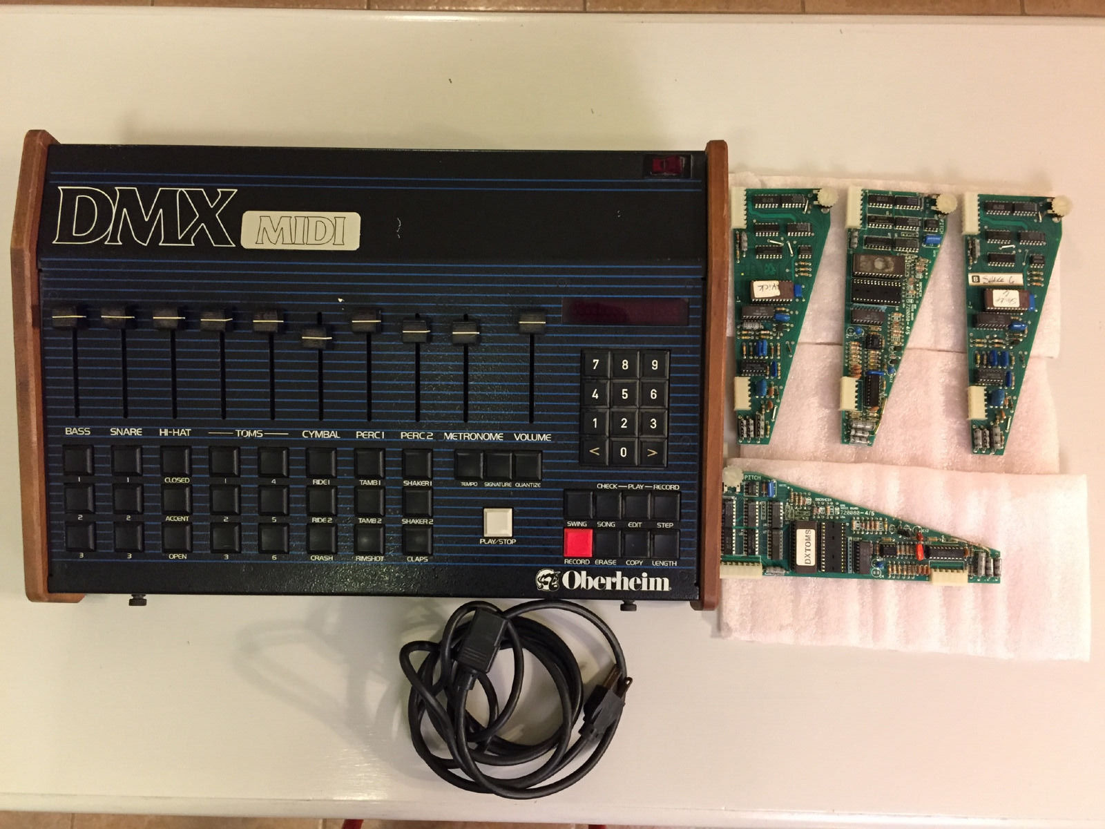 MATRIXSYNTH Oberheim DMX Drum Machine SN 832114 with Extra Sound Boards