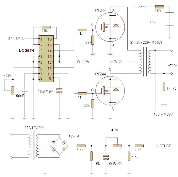 1500W-Inverter-circuit-using-IC-LC3524-I