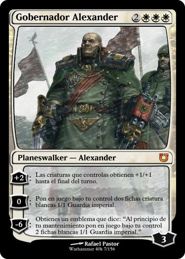 Cartas Warhammer 40k para Magic Gobernador+Alexander