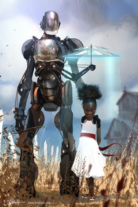 Brenoch Adams ilustrações fantasia ficção Robô-guarda Brenoch Adams ilustrações fantasia ficção Robô-guarda