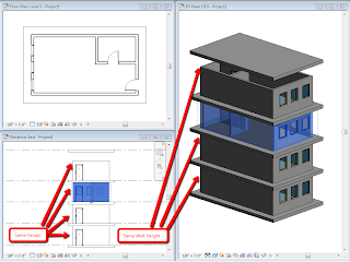 Revit Groups Variable Wall Height Not Allowed