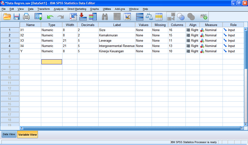 Belajar Sendiri Statistik Cara Mengolah Data Sekunder Data Angka Melalui Regresi Linear Berganda Dengan Spss