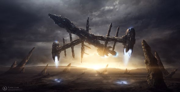 As incríveis ilustrações futuristas de ficção científica de Maxime des Touches Maxime des Touches aka elreviae ilustrações digitais ficção científica espacial futurista photoshop