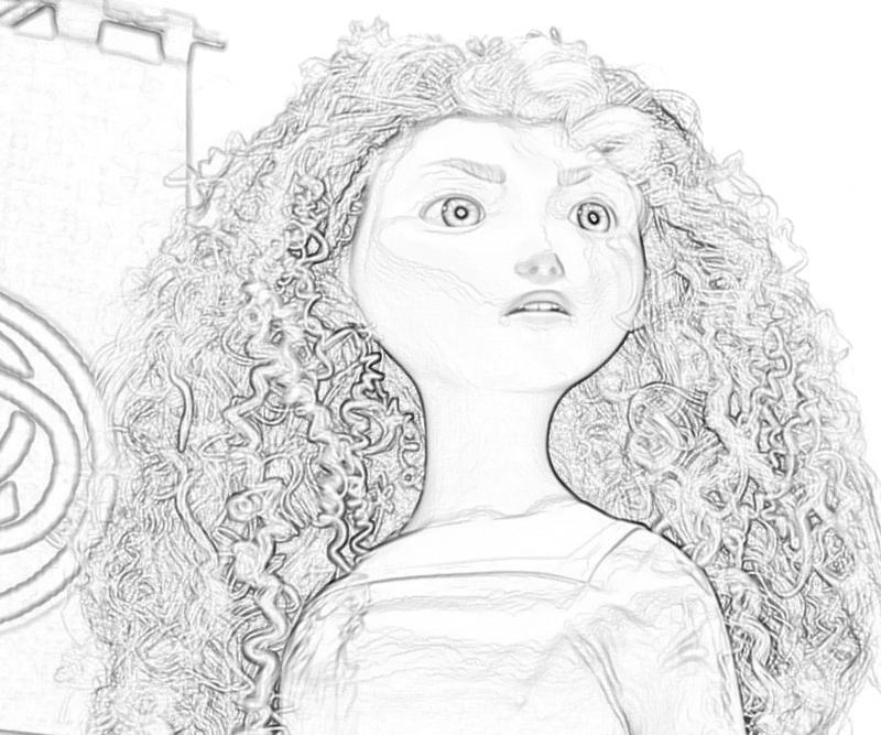 Disney Movie Princesses: Merida Coloring Pages