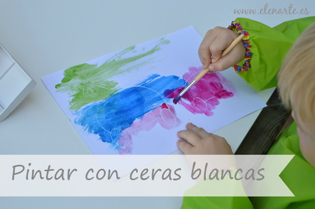 Pintar con ceras blancas