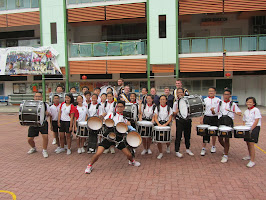 Members of the BMB and the Tajong Katong drumlines