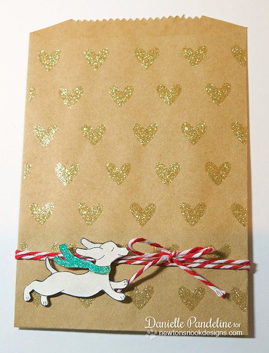 Doxie Christmas Treat bag by Danielle Pandeline for Newton's Nook Designs - Holiday Hounds Stamp Set