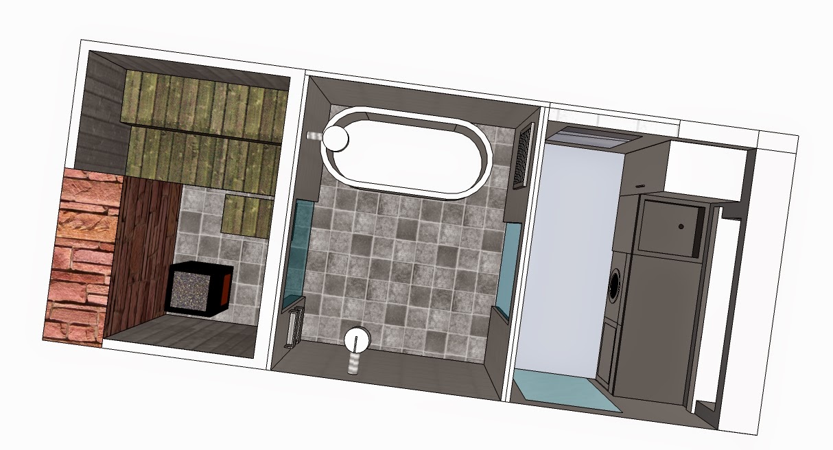 Söta drömmar: badrum och bastu: 3d planering