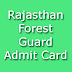 Rajasthan Forest Guard Vanrakshak Hall Ticket 2015 Admit Card