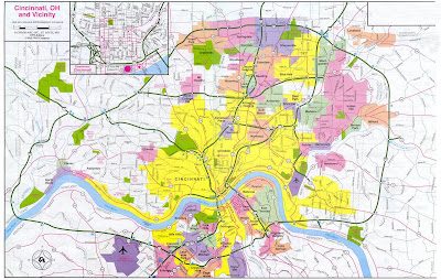 Cincinnati Map in detail