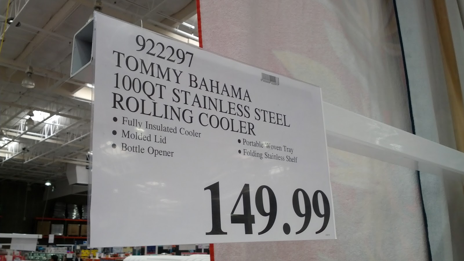 tommy bahama wood rolling cooler costco