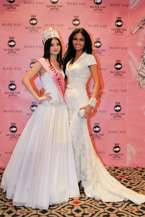 Aynur Toleuova (Miss Kazakhstan 2011) and Joan Zhumaliyev (Miss Kazakhstan 2010) Miss Kazakhstan 2010,Miss Kazakhstan 2011 winner