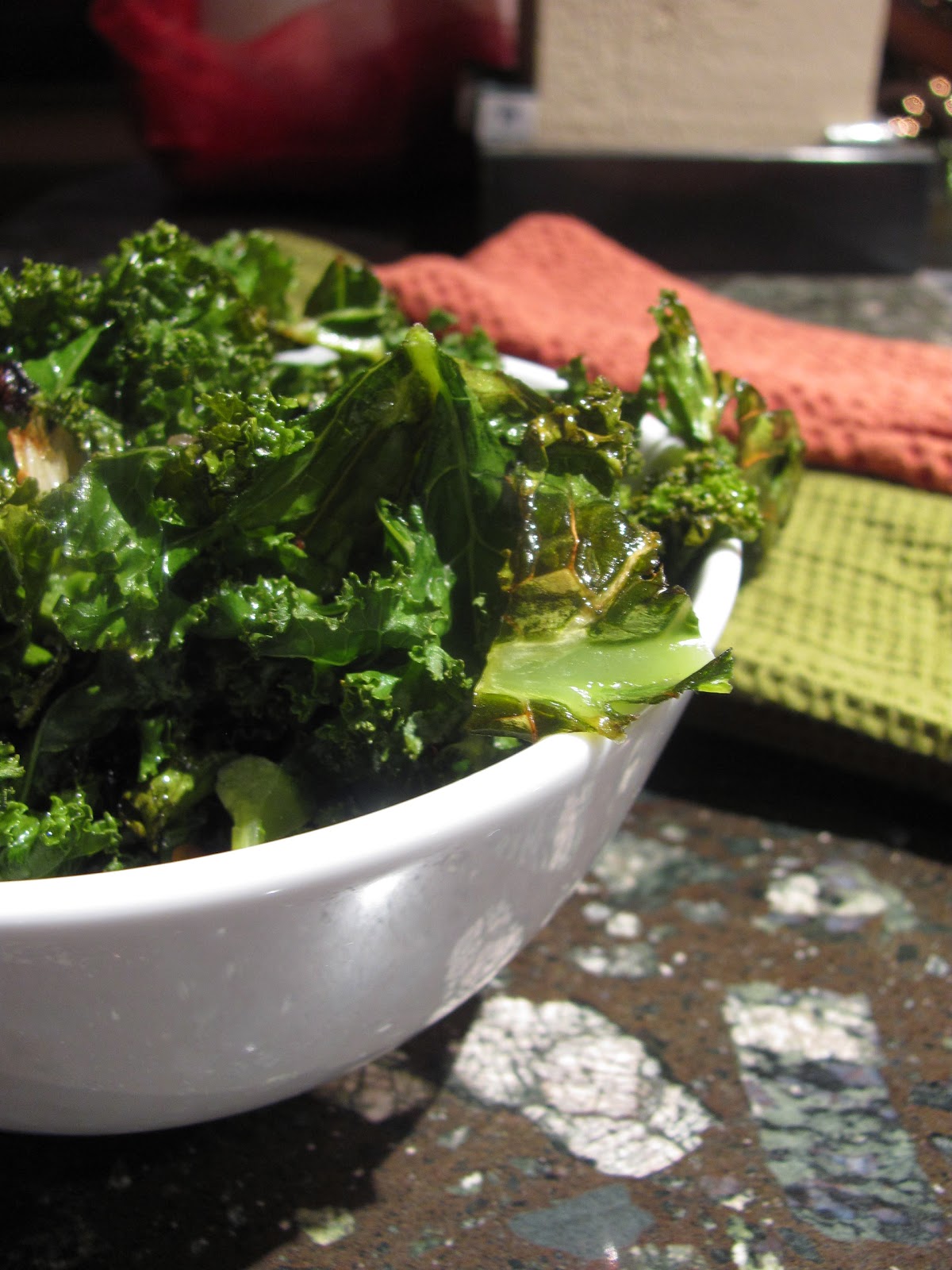 Roasted Kale with Onions