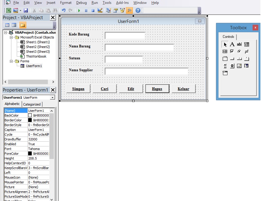 Cara Edit Dan Hapus Data Dalam Database Tabel Microsoft Excell Dengan Pemograman Vba Tutorial Membuat Applikasi