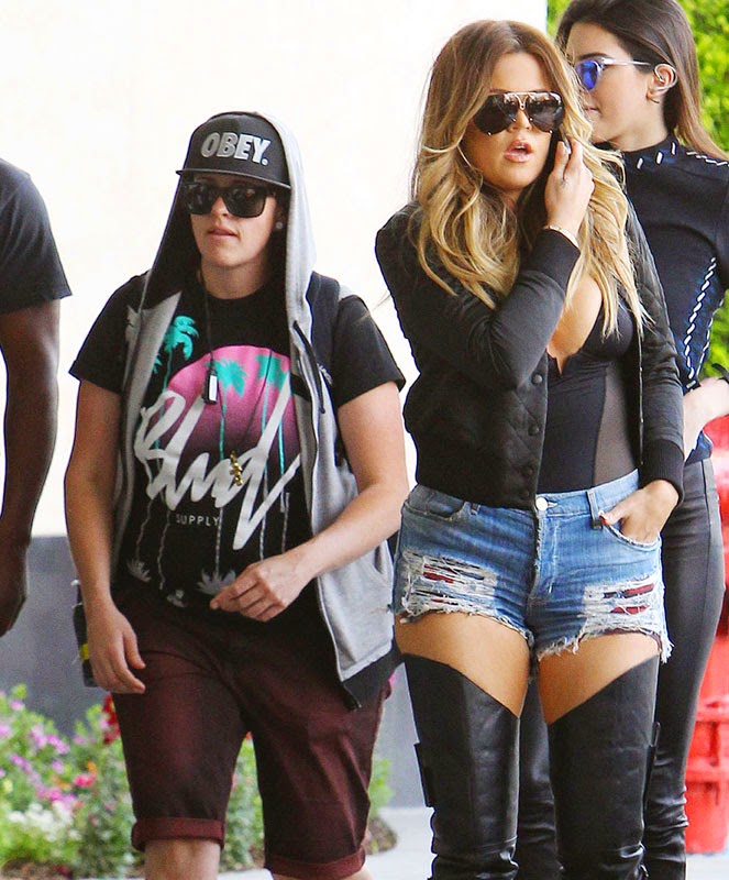 Khloe Kardashian & Kendall Jenner hot stills at Loews Hollywood Hotel