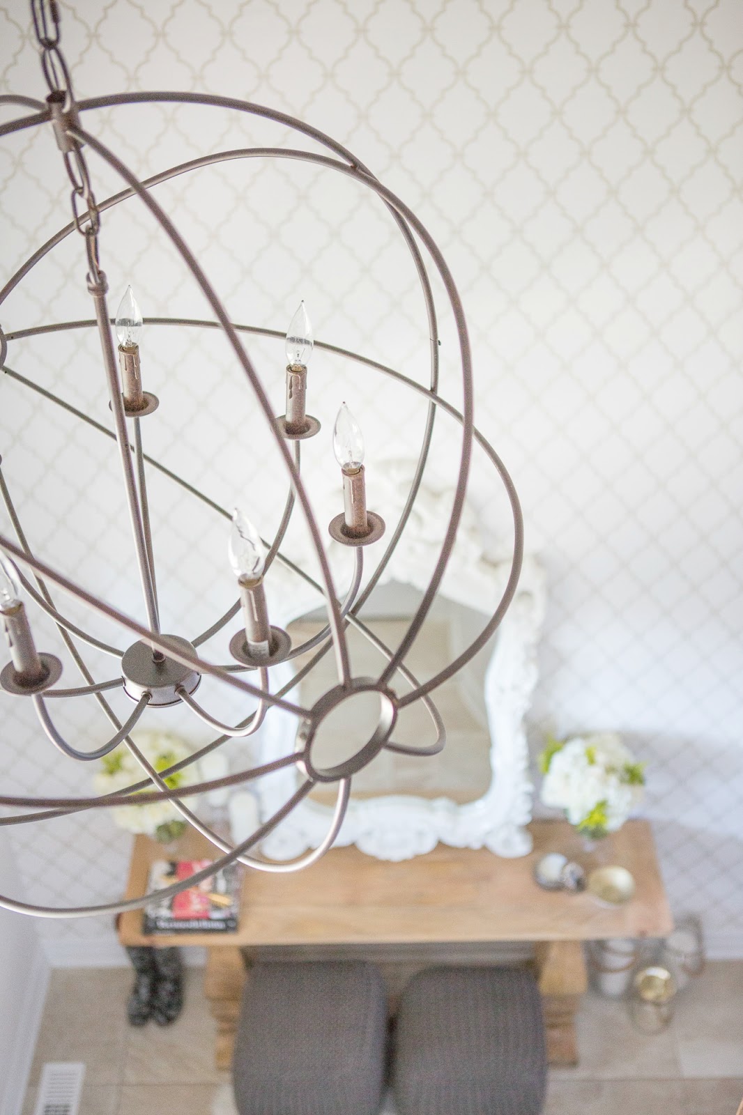 Foyer makeover with york wallcoverings ~ suburban faux pas