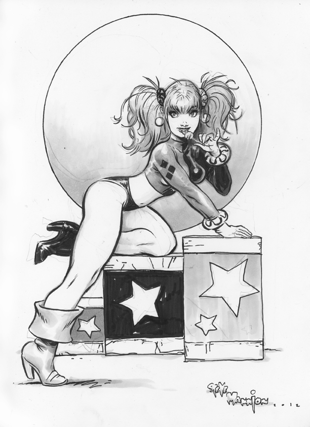 steve mannion comics: Pin-Up of the day..HARLEY QUINN