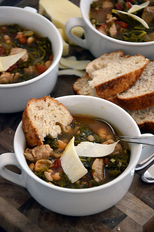 carlyklock Tuscan White Bean & Kale Soup with Pork