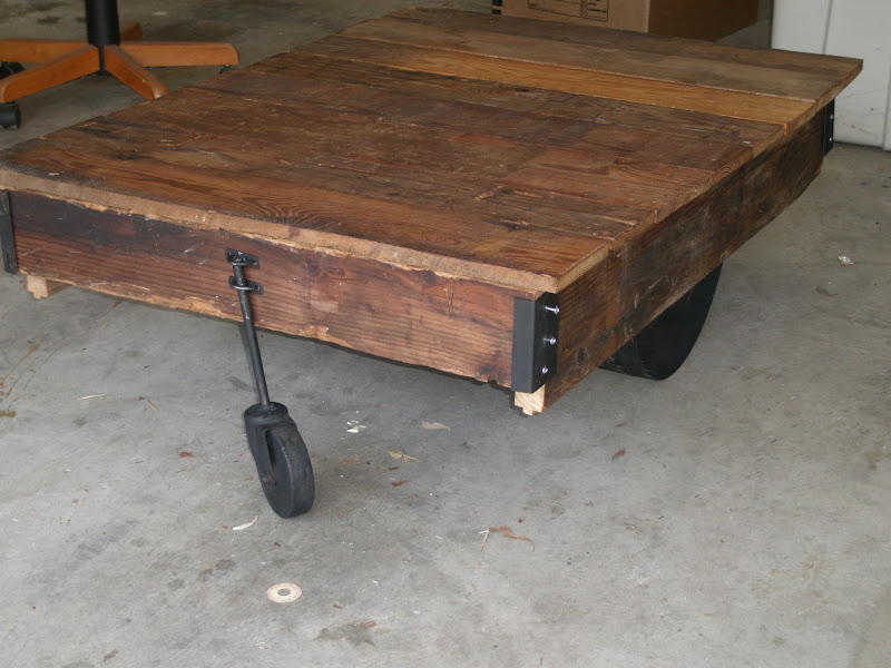 Elementary Organization finally diy factory cart table.