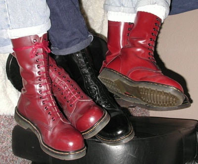 blood red doc martens