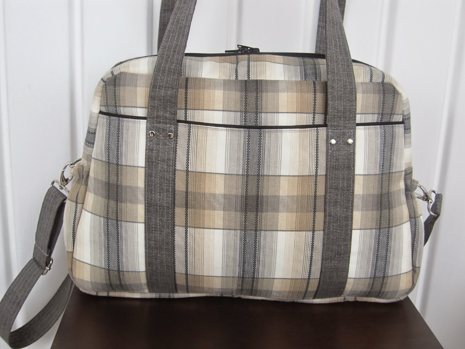 shades of BOLD Plaid Nappy Bag That a Man Will Carry