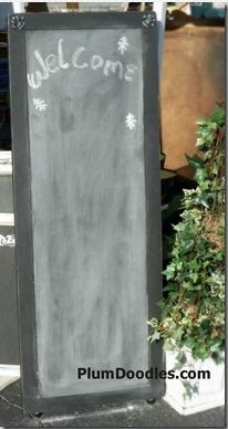 DIY Chalkboard Easel from Coffee Table