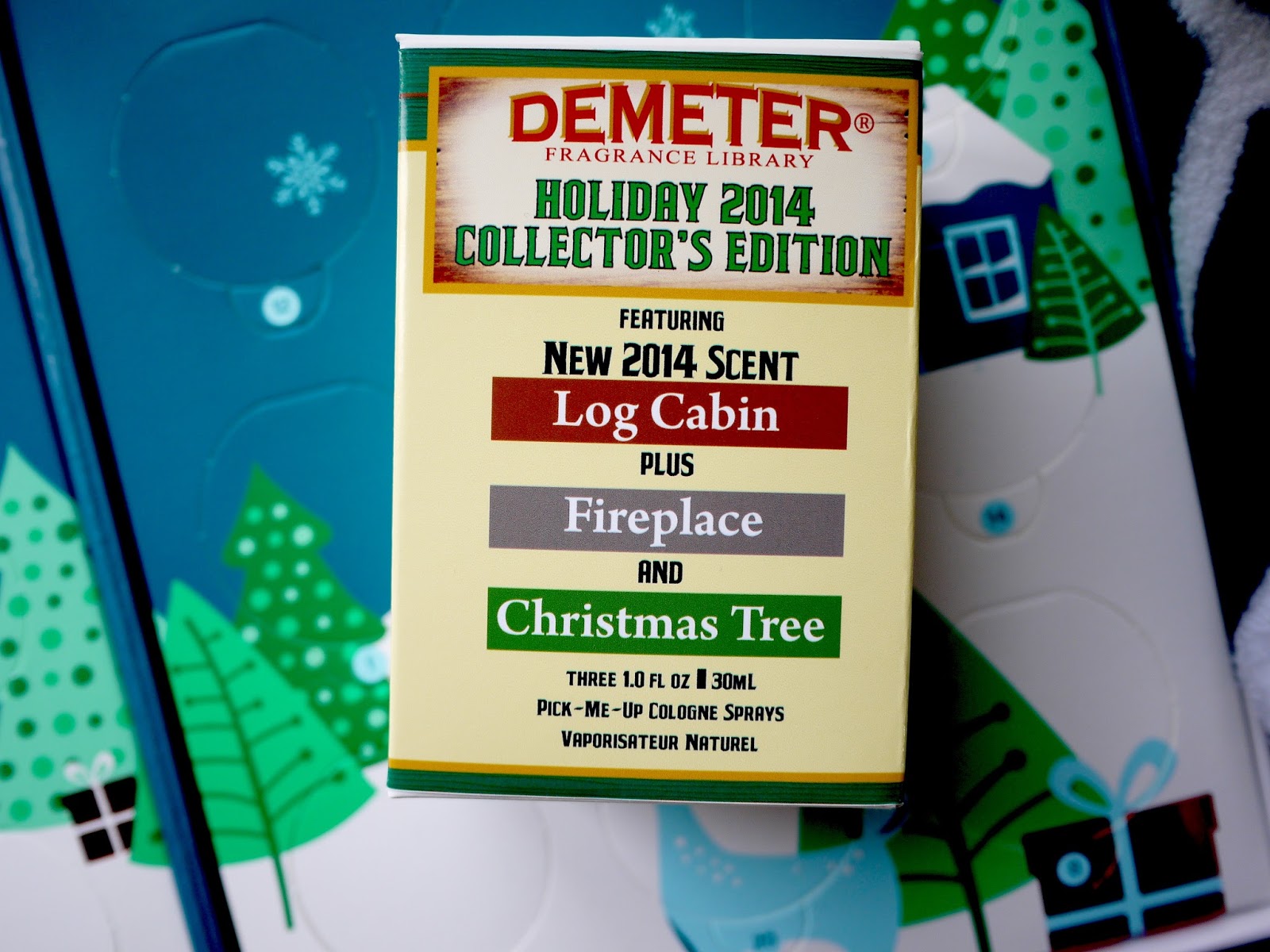 Demeter Holiday 2014 Collector's Edition christmas tree fireplace log cabin review