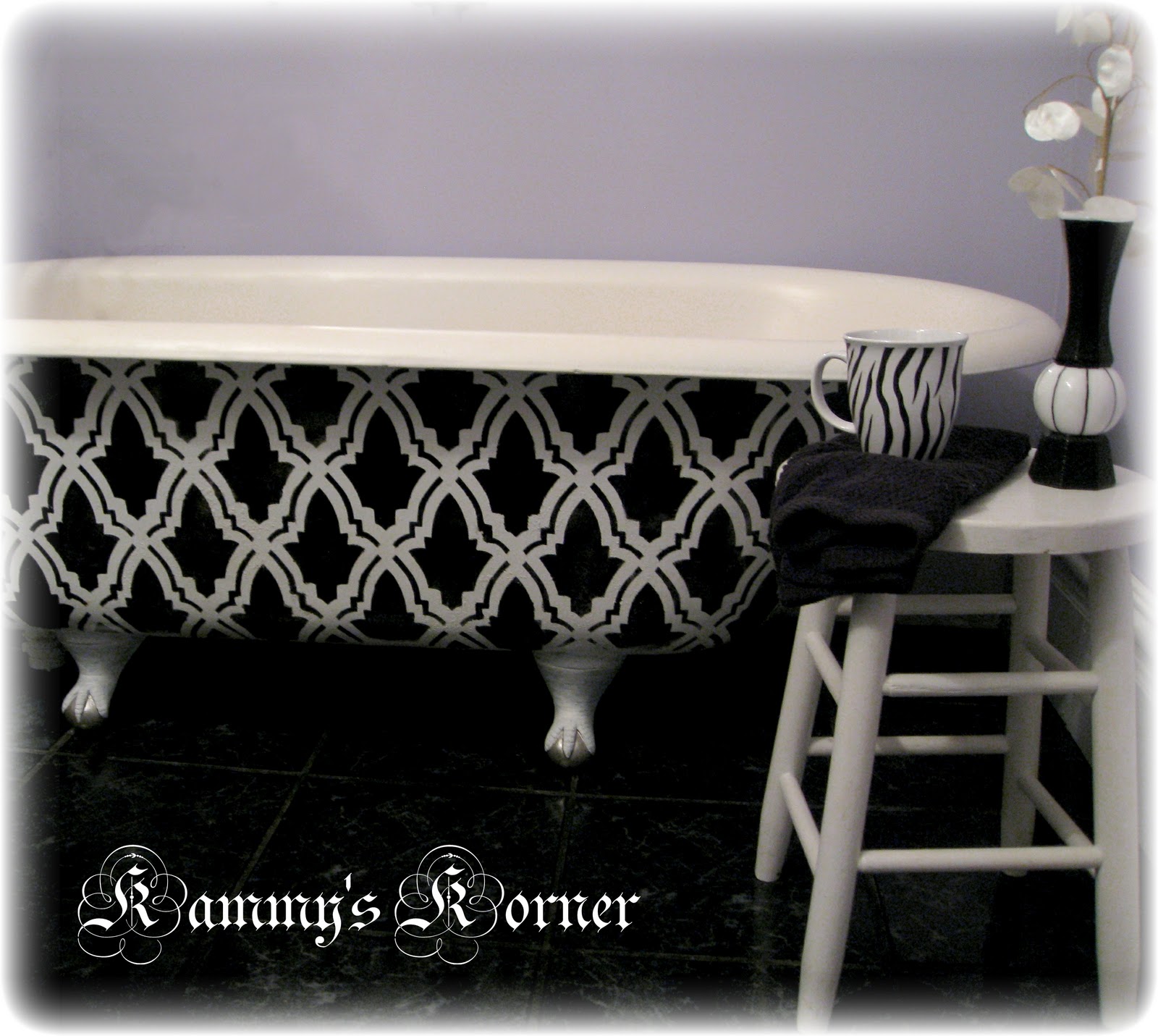 Stencil Oasis Tub Painting Bathtub Refinish Bathtub Clawfoot Bathtub