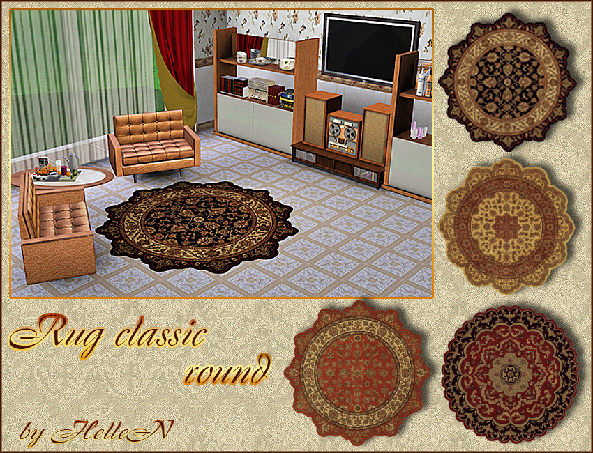 Hellen Sims3 Rug Classic Round Rug Classic Round