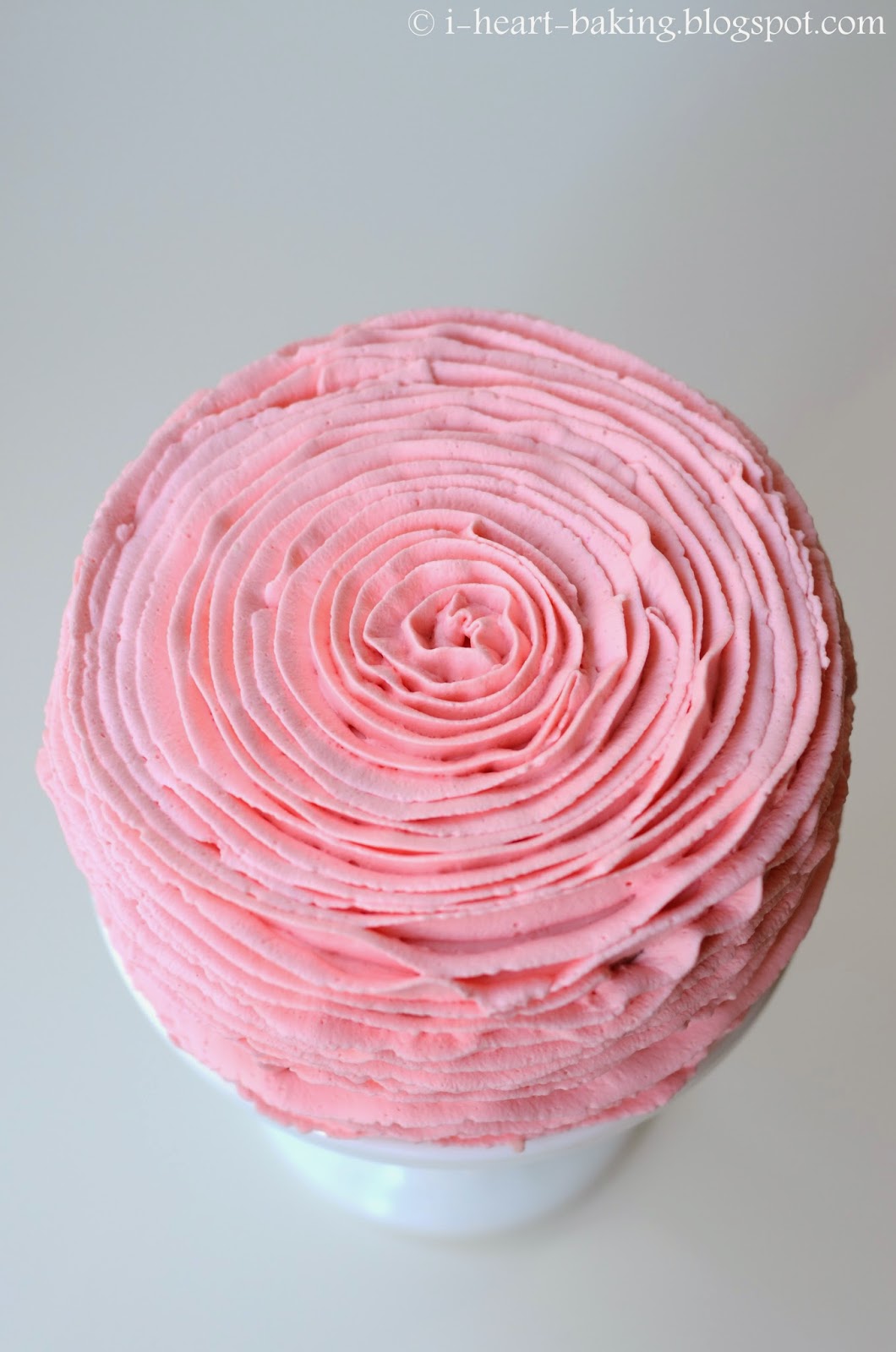 i heart baking! pink velvet ruffle cake with strawberries and whipped