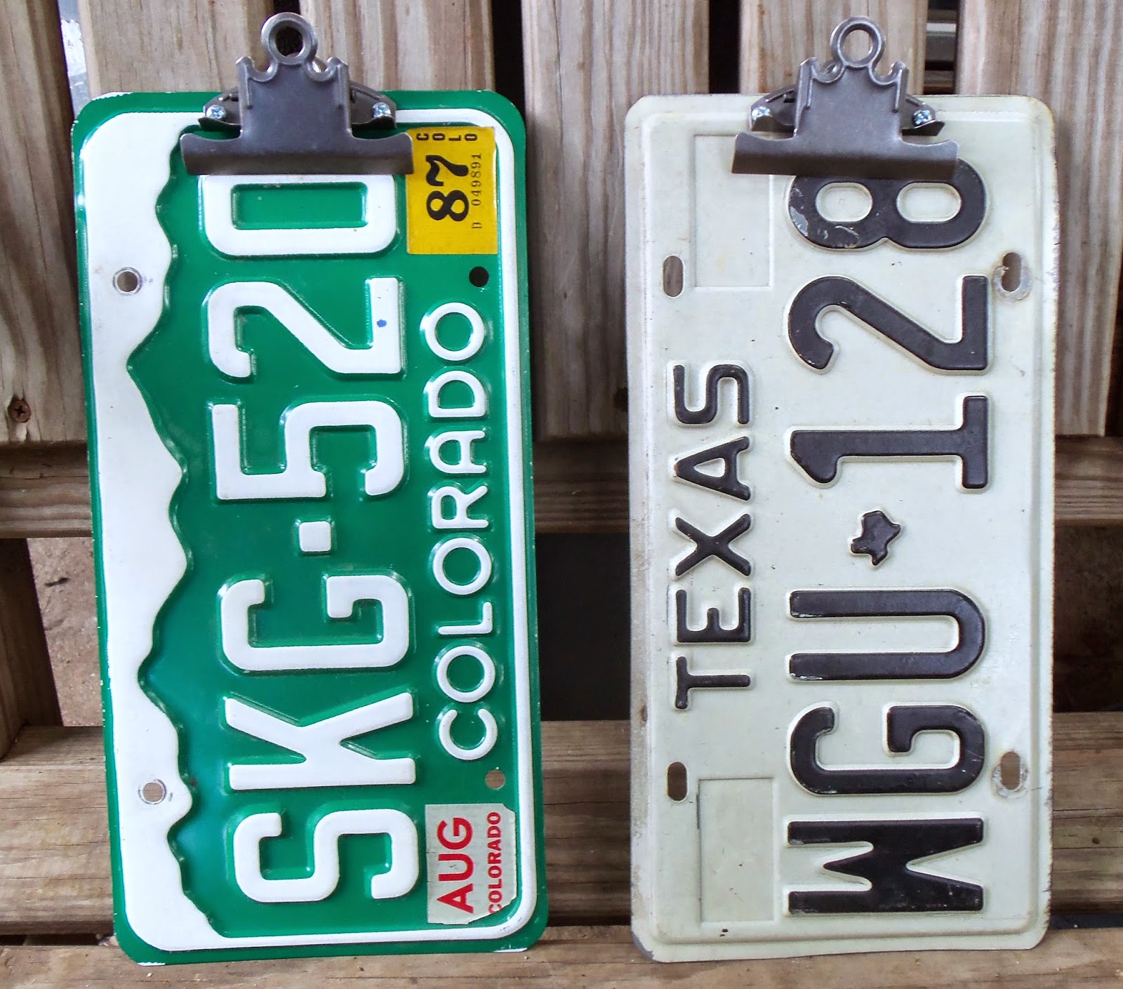 live. love. scrap. Clipboards Made From License Plates