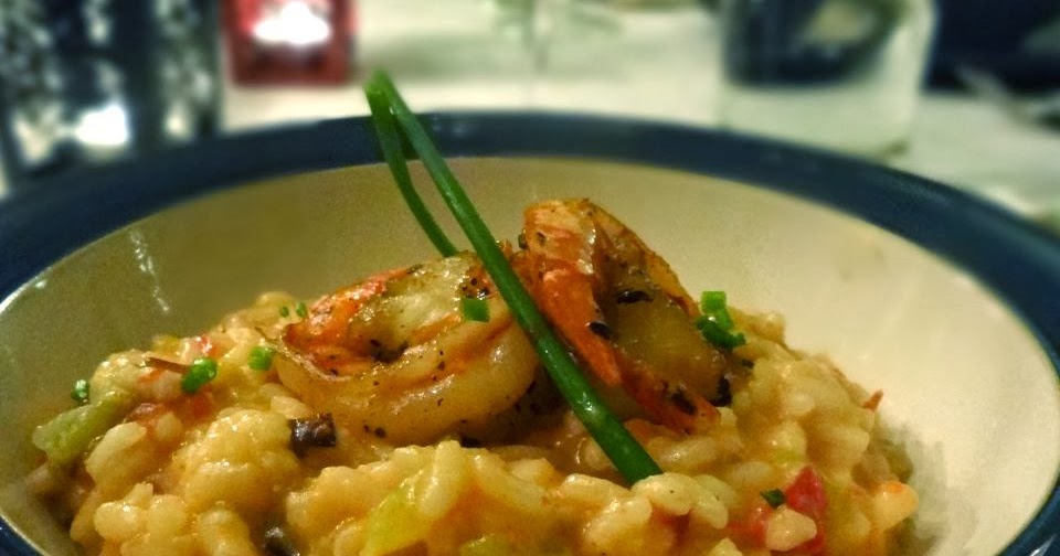 Scrumpdillyicious Cory's Roasted Tomato & Tiger Shrimp Risotto
