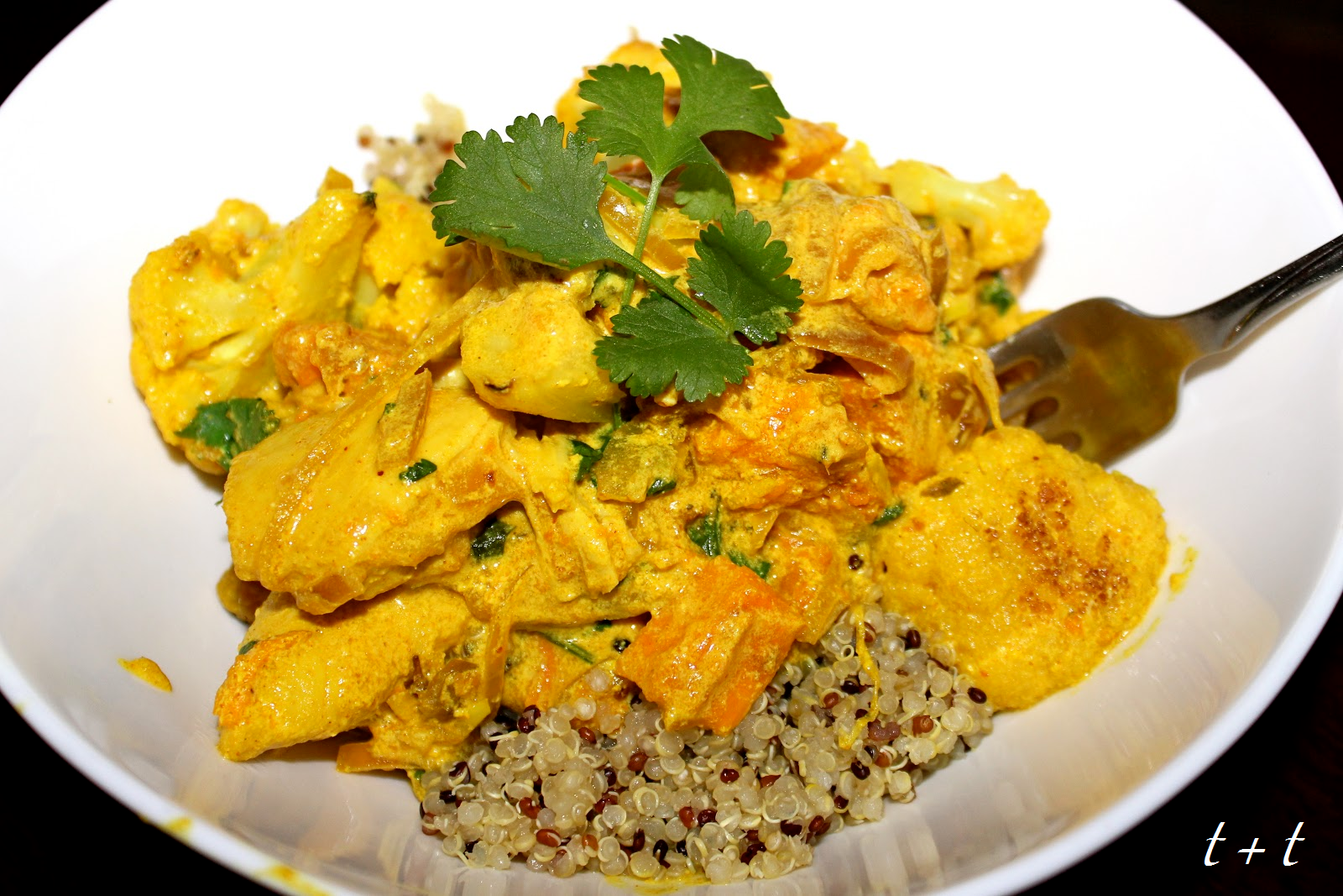 this + that. chicken quinoa "curry"