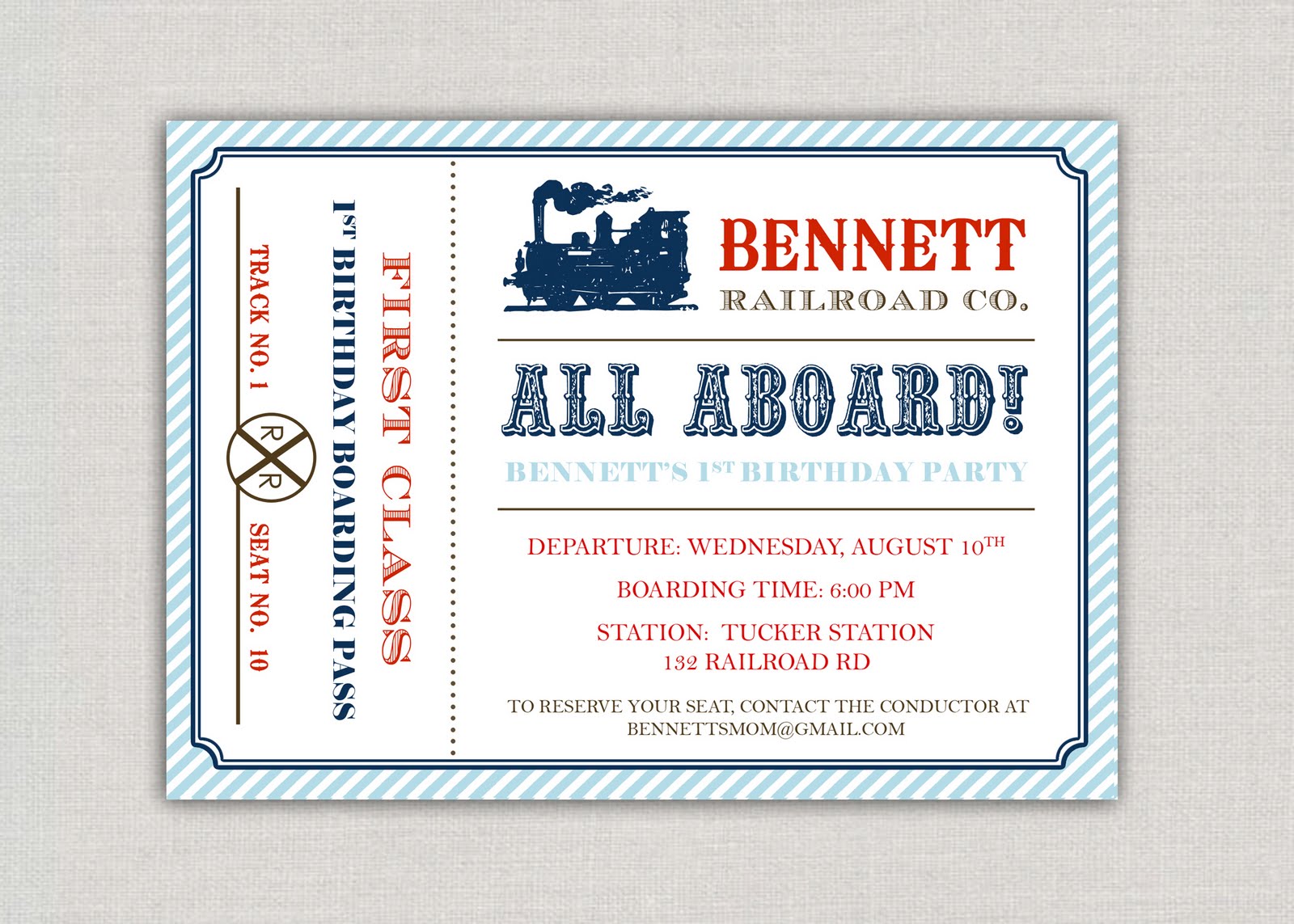 Train Invitations 1600 Train Announcements Invites | Party ...