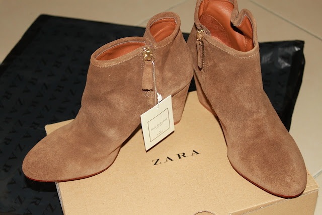 zara cream suede boots