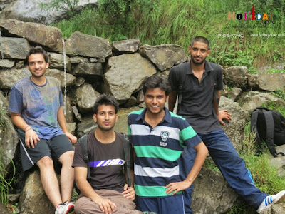 Group pic near a mini waterfall Group pic near a mini waterfall