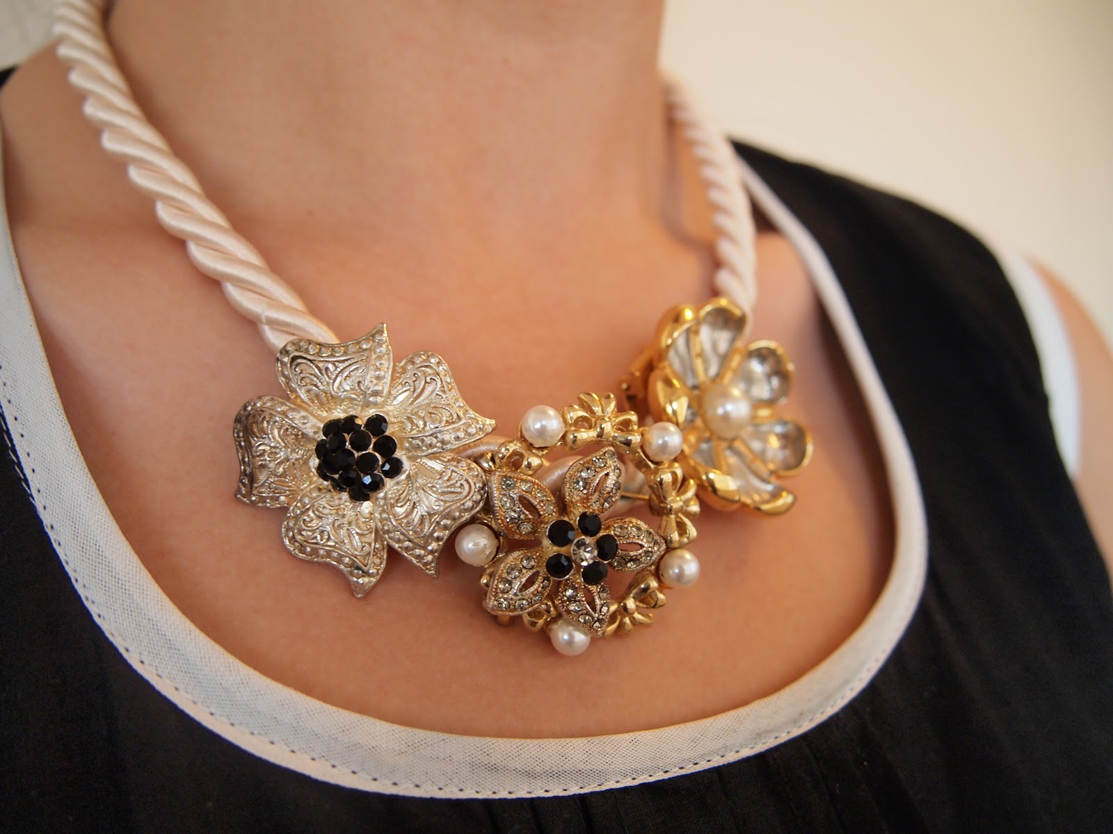 S.T.E.L. Brooch Necklace Inspired Anthropologie Marjorelle Necklace