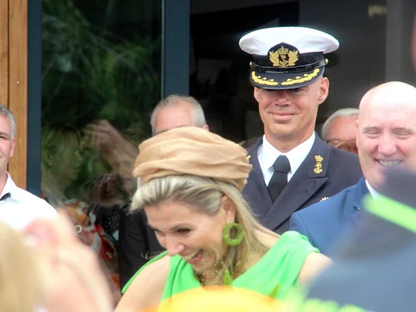 Queen Maxima of The Netherlands attends the official opening of the new nursing center 's Hamrik in Nieuwolda,