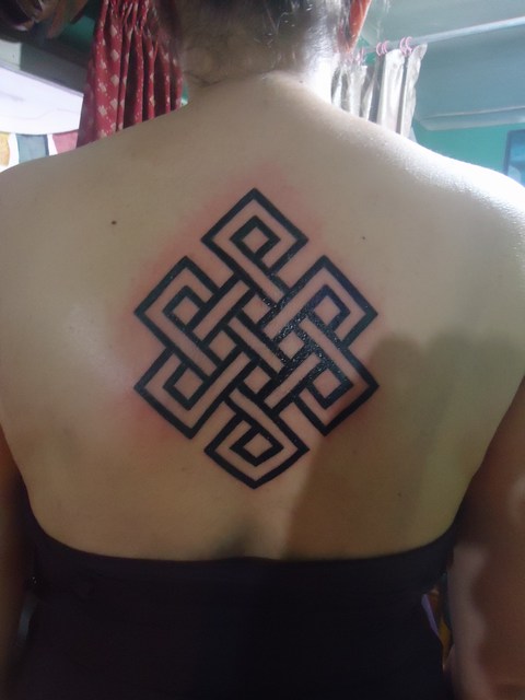 Funky Buddha Tattoo: Thamel, Kathmandu: Knot and vajra