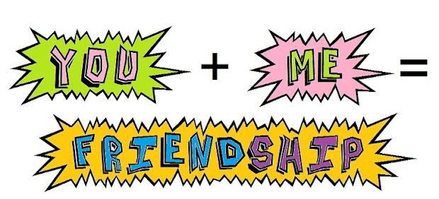you + me = friendship