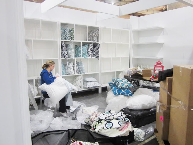 KS stuffing pillows for the Nbaynadamas booth at the New York International Gift Fair