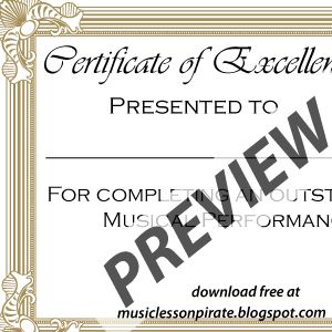 piano recital certificate template
