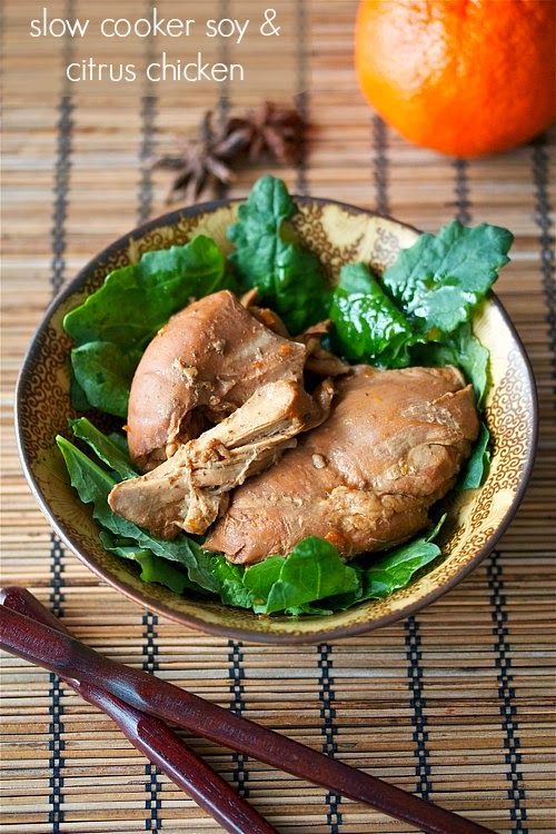 slow cooker soy and citrus chicken