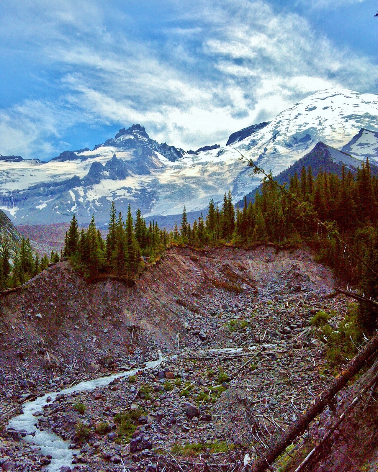 Life is a mountain. Glacier Basin Trail and Emmons Moraine Trail Mt