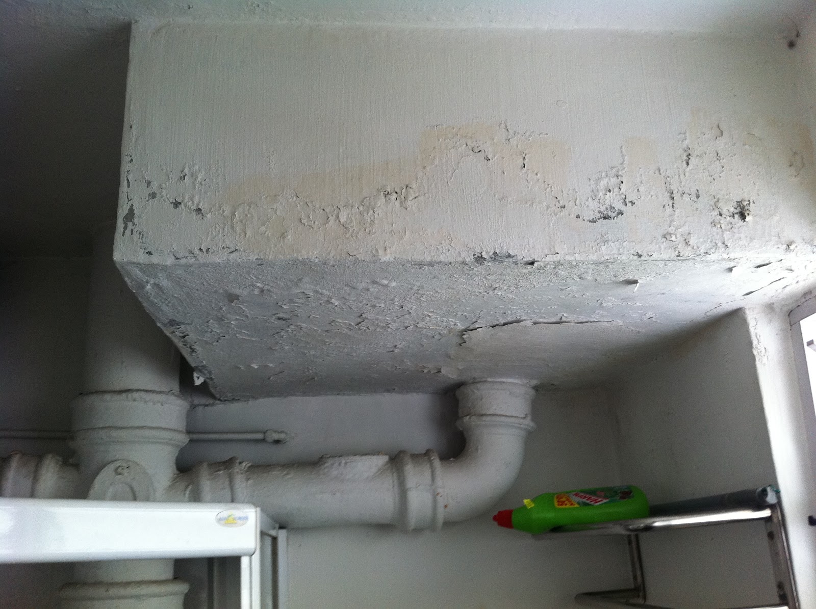 Peeling Ceiling and after repair A&J Painting