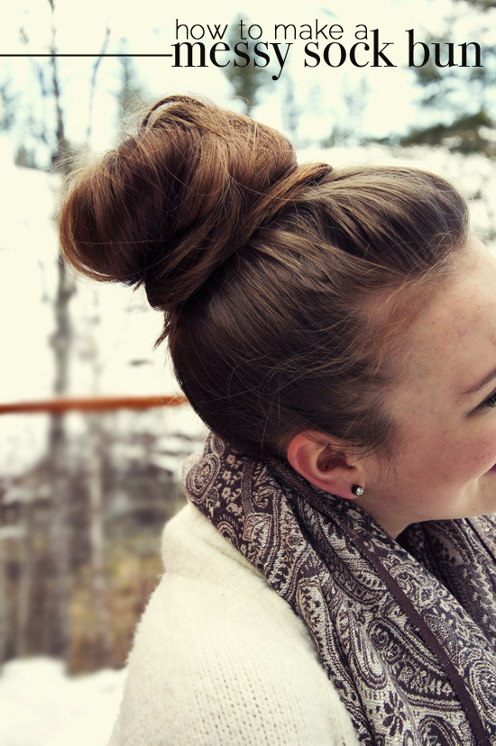 The Perfect Pear Diy Messy Sock Bun