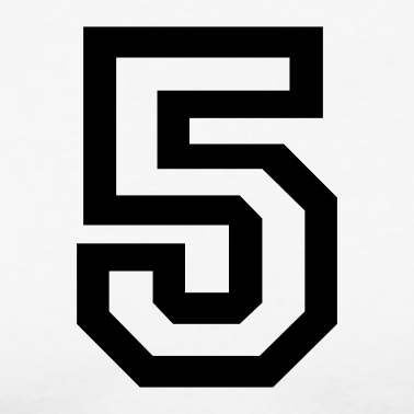 white-black-number-5-five-junior-s-tees_design.png