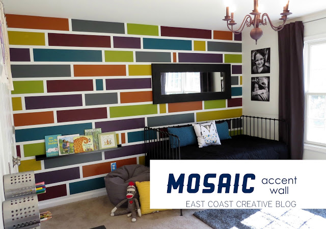 How to Paint a Mosaic Accent Wall {Bedroom Makeover} - East Coast ...