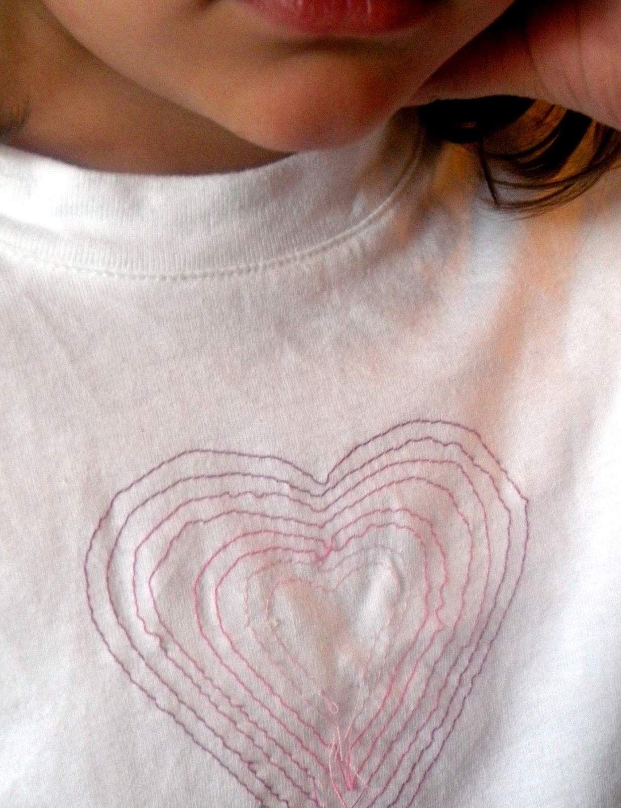 Toddler Approved! Mom Project "Embroidered" Heart Shirt