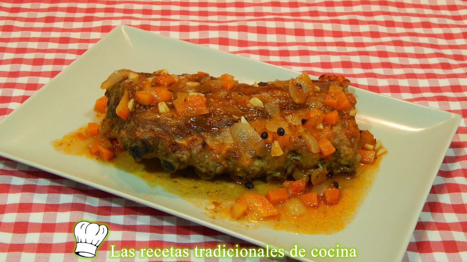 Costillas en salsa al horno